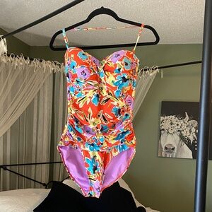 Anne Cole Colorful Floral One-Piece Swimsuit